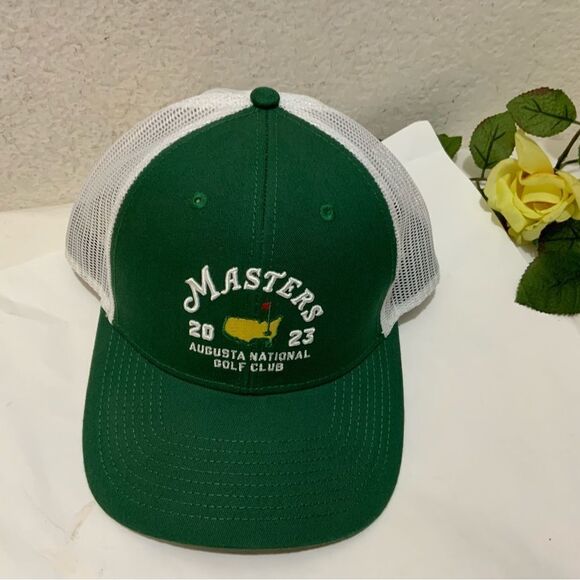 NEW! DESIGN! 2023 MASTERS GREEN/WHITE EMBROIDERED LOGO AMERICAN NEEDLE GOLF HAT! - Picture 1 of 7
